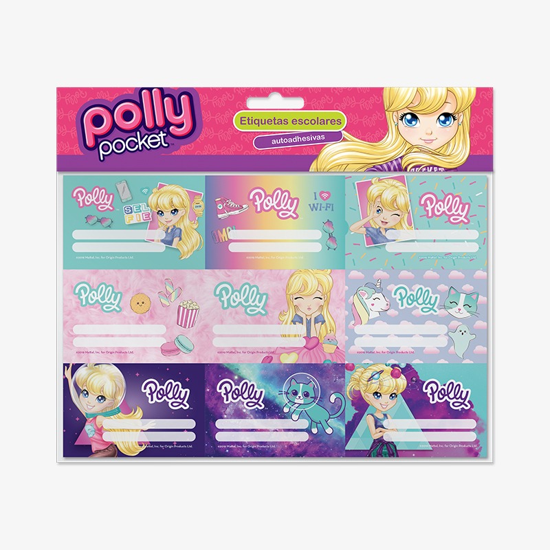 Etiquetas autoadhesivas x 9 Polly Pocket