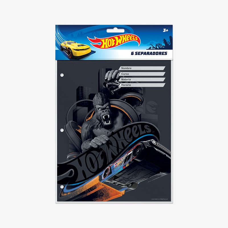 Separadores N°3 x 6 hojas Hot Wheels