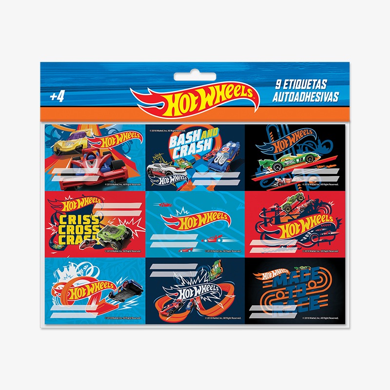 Etiquetas autoadhesivas x 9 Hot Wheels - Imagen 2