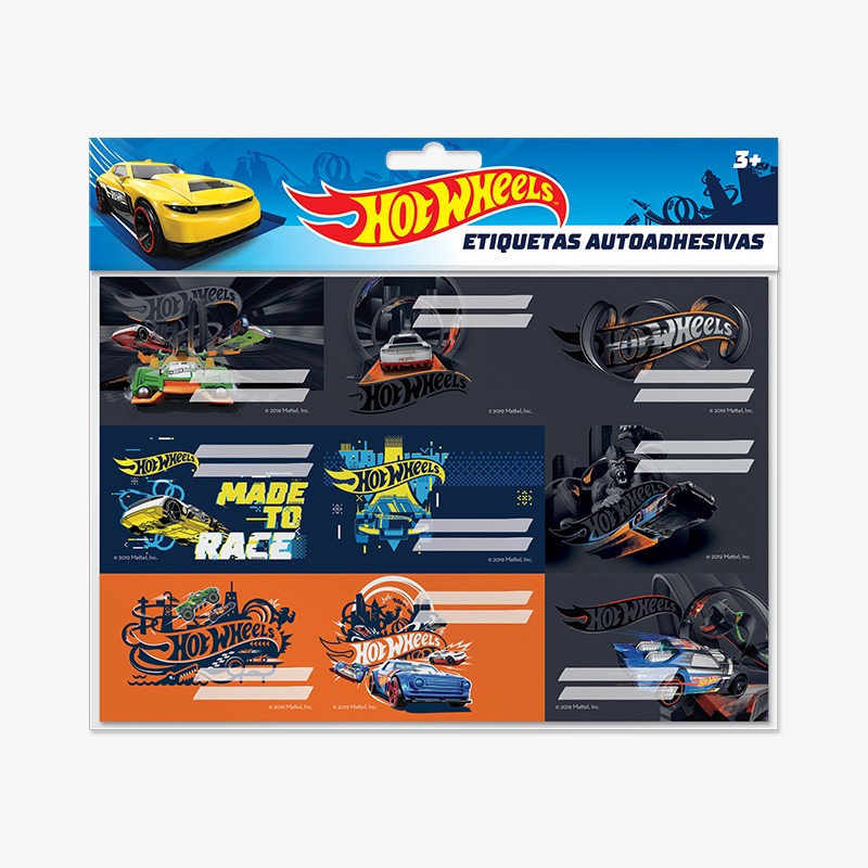 Etiquetas autoadhesivas x 9 Hot Wheels