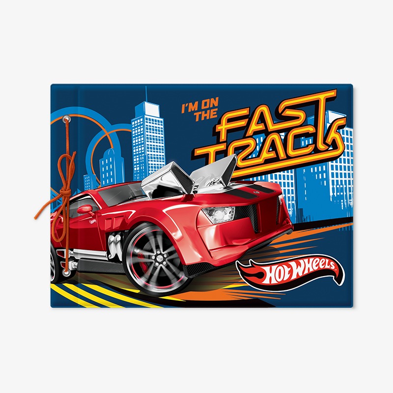Carpeta con cordón N°5 PVC Hot Wheels
