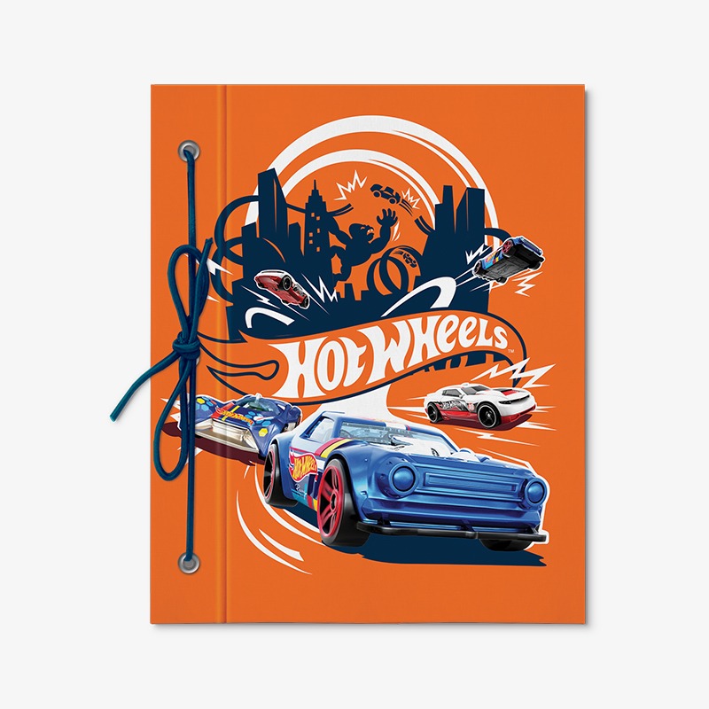Carpeta con cordón N°3 cartoné Hot Wheels