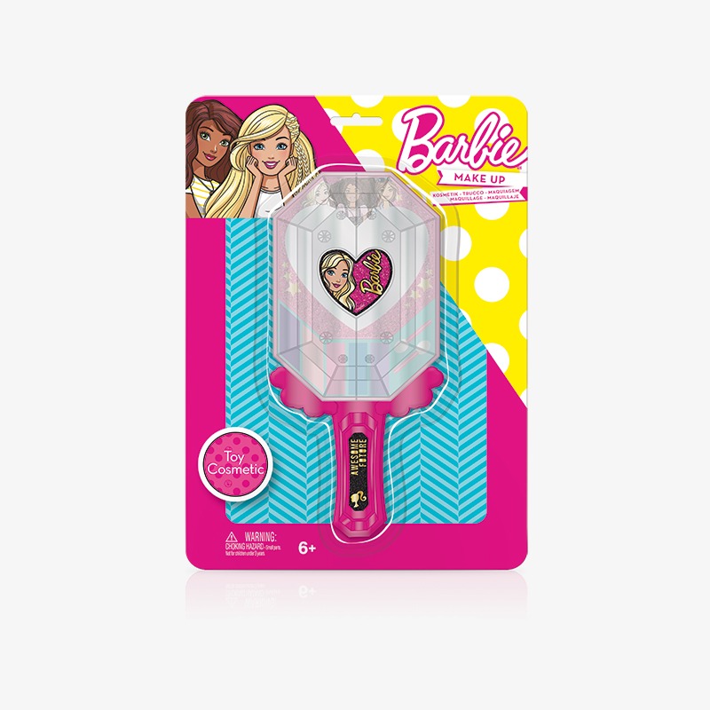 Espejo de mano con maquillaje Barbie
