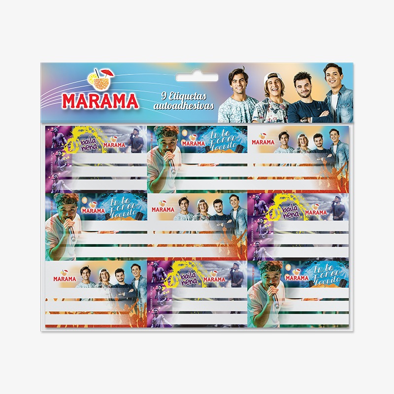 Etiquetas autoadhesivas x 9 Marama