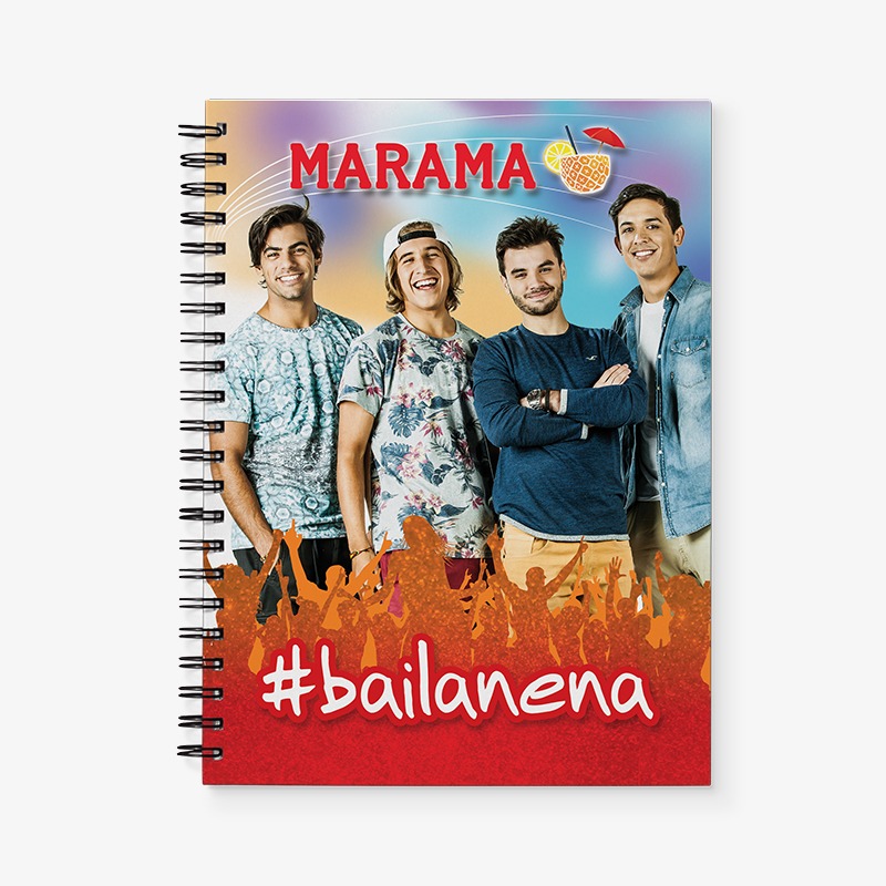 Cuaderno universitario tapa emplacada 80H. Marama