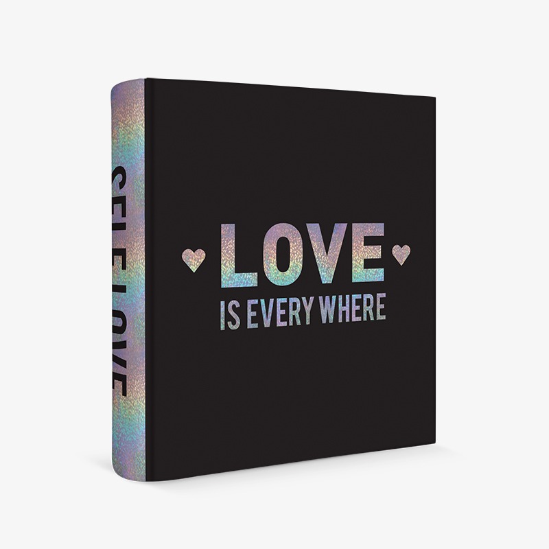 Carpeta 3 anillos cartoné holográfica Love is Everywhere