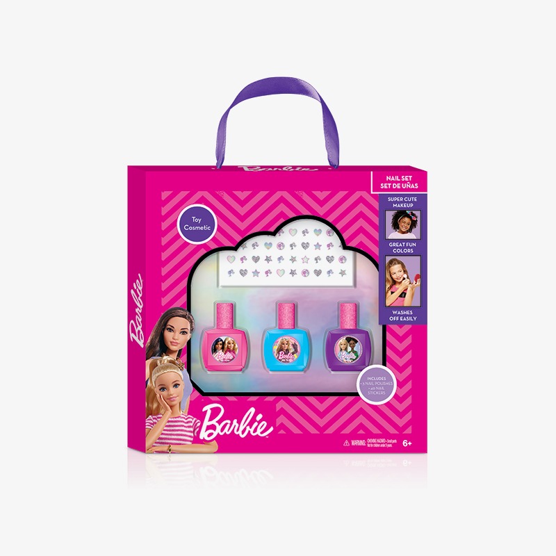 Set de uñas mediano Barbie