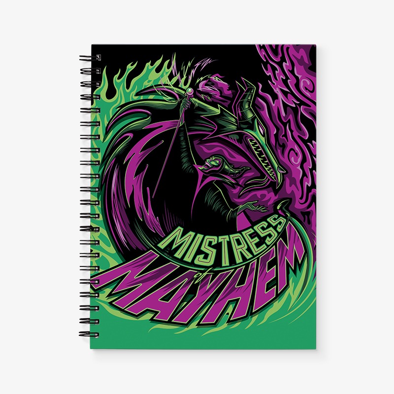 Cuaderno universitario tapa emplacada 80H. Villains