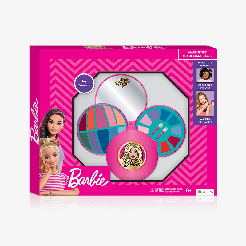 Pupa redonda desplegable triple Barbie