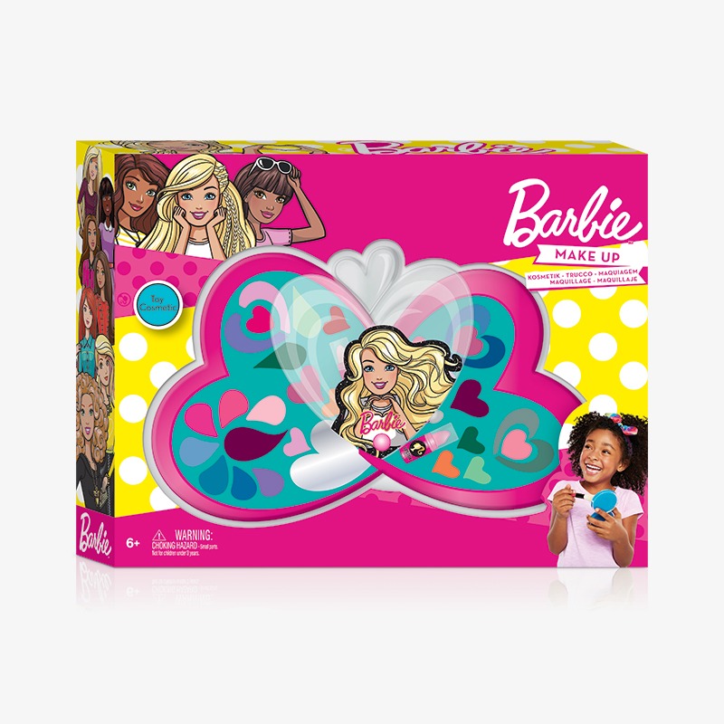 Corazón desplegable doble con maquillaje Barbie