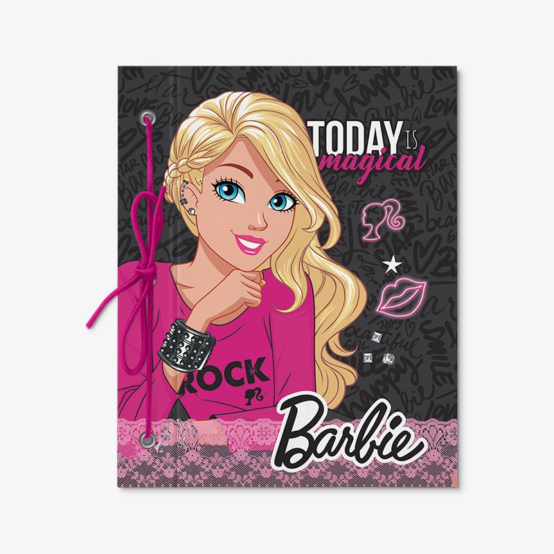 Carpeta con cordón N°3 cartoné Barbie