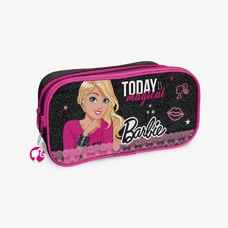 Canopla rectangular doble cierre PVC con fondo especial Barbie