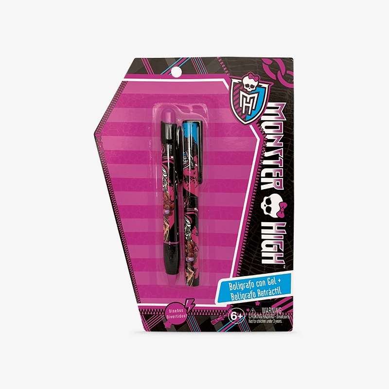 Bolígrafo con gel + bolígrafo retráctil Monster High