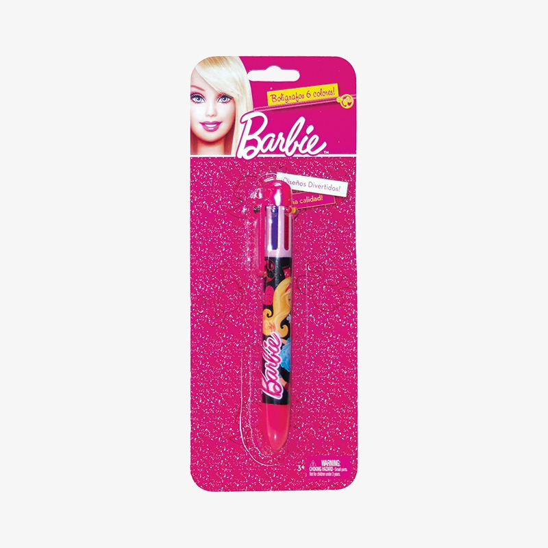 Bolígrafo 6 colores Barbie