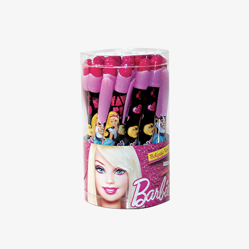 Bolígrafo retráctil en pote x 24u. Barbie