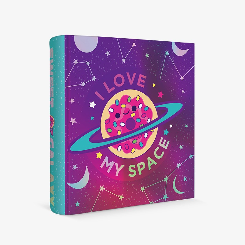 Carpeta 3 anillos cartoné holográfica Sweet Galaxy