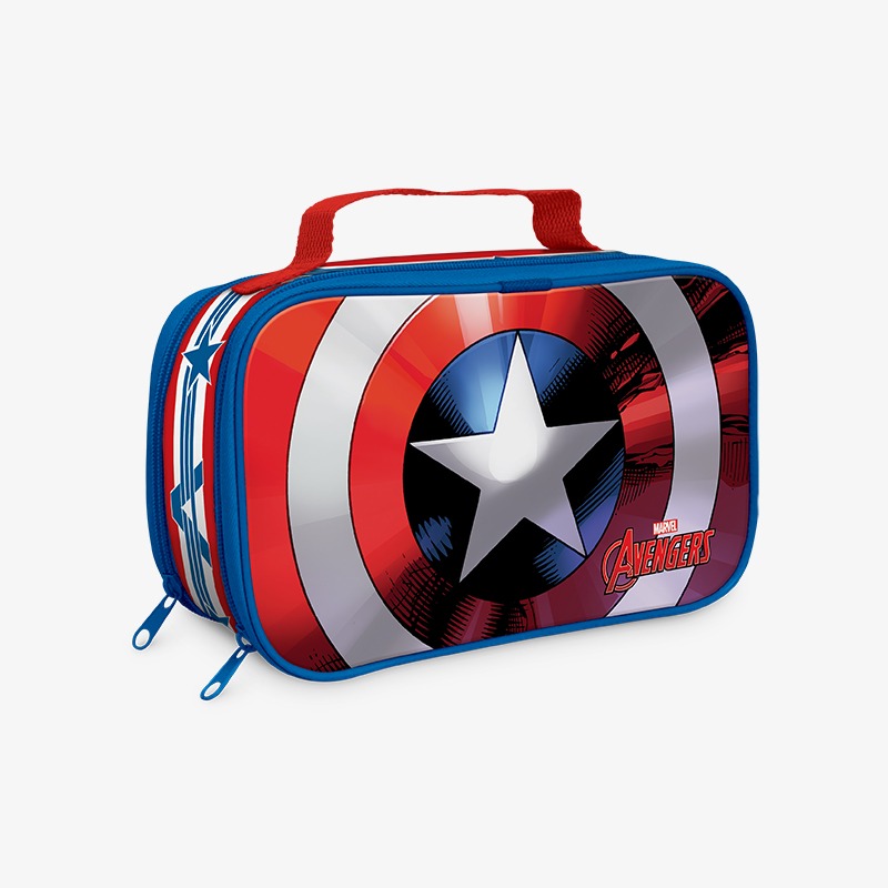 Canopla rectangular doble cierre y solapa grande PVC Avengers