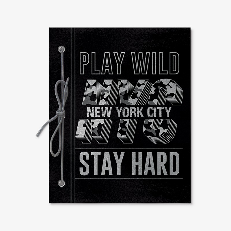 Carpeta con cordón N°3 cartoné metalizada Play Wild