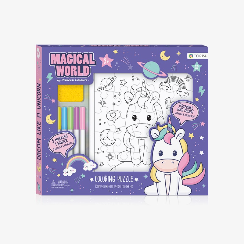 Rompecabezas para colorear Magical World