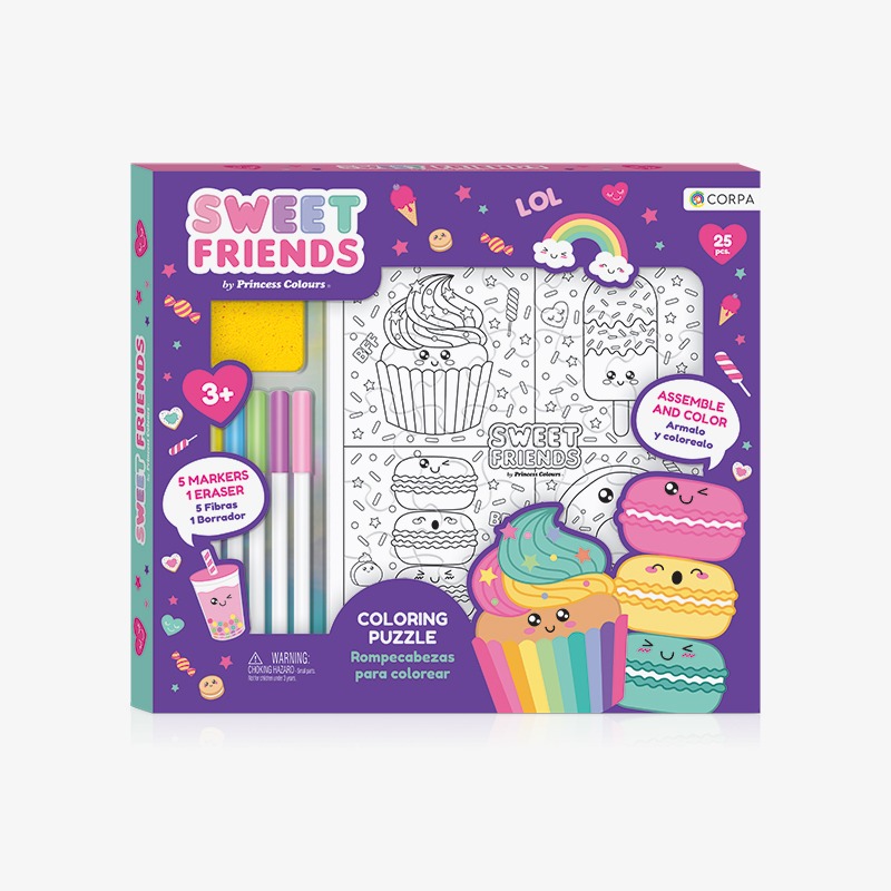 Rompecabezas para colorear Sweet Friends