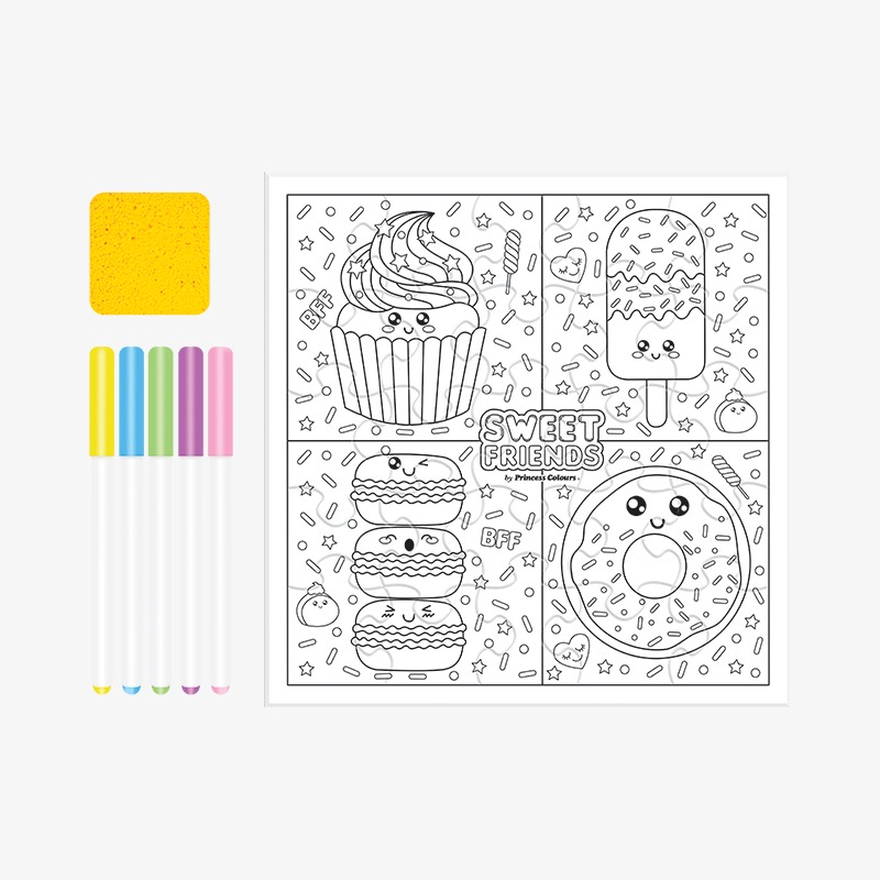 Rompecabezas para colorear Sweet Friends - Imagen 2