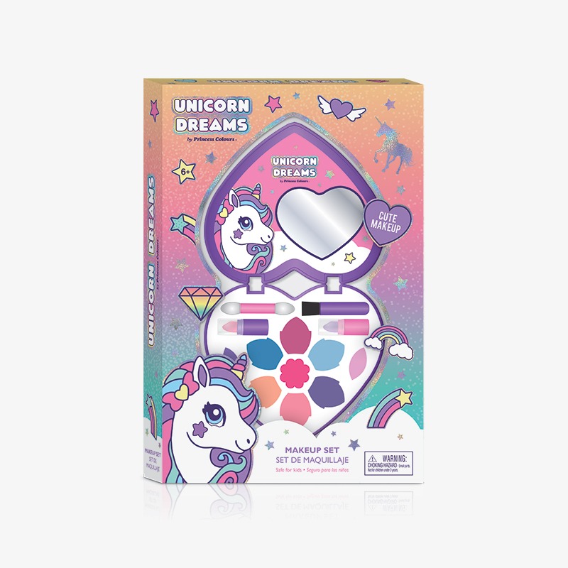 Corazón con maquillaje Unicorn Dreams