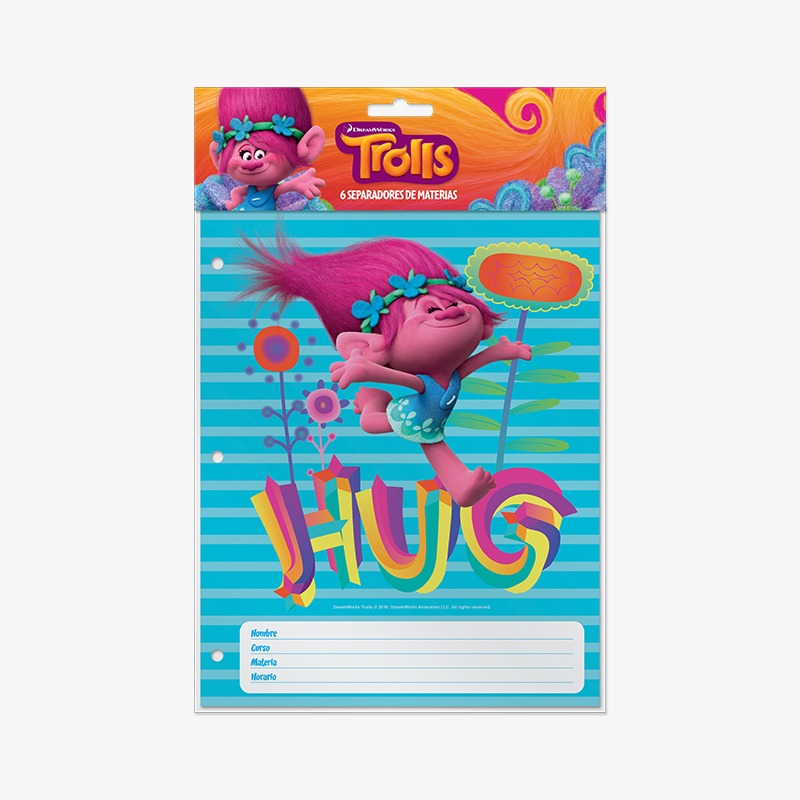 Separadores N°3 x 6 hojas Trolls