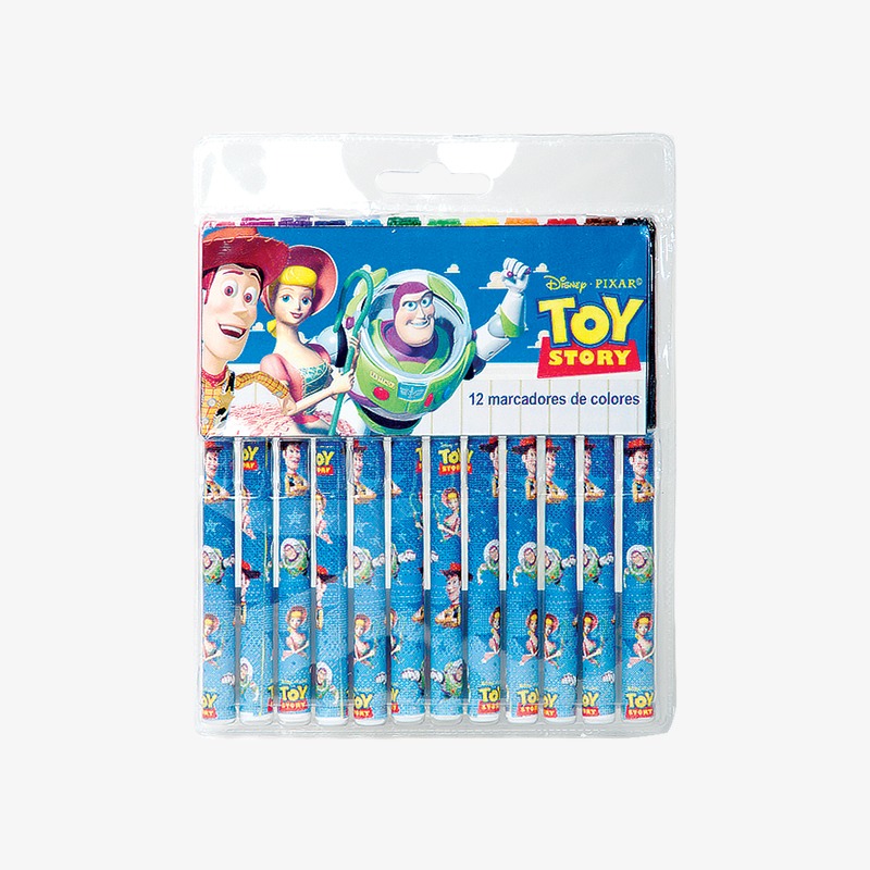 Marcadores finos x 12u. Toy Story