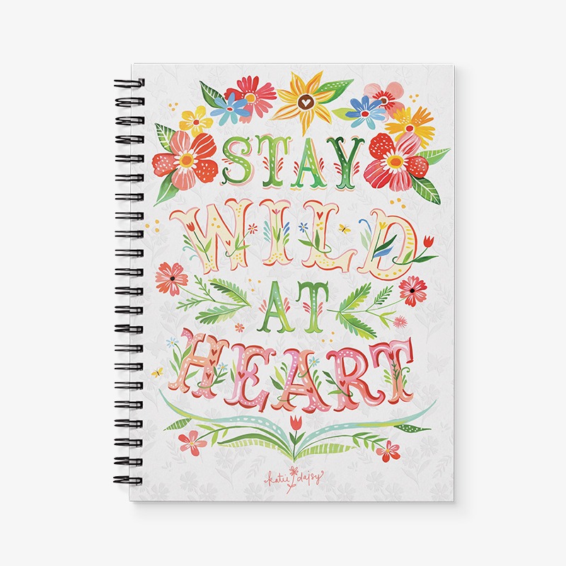 Cuaderno universitario tapa emplacada 80H. Katie Daisy