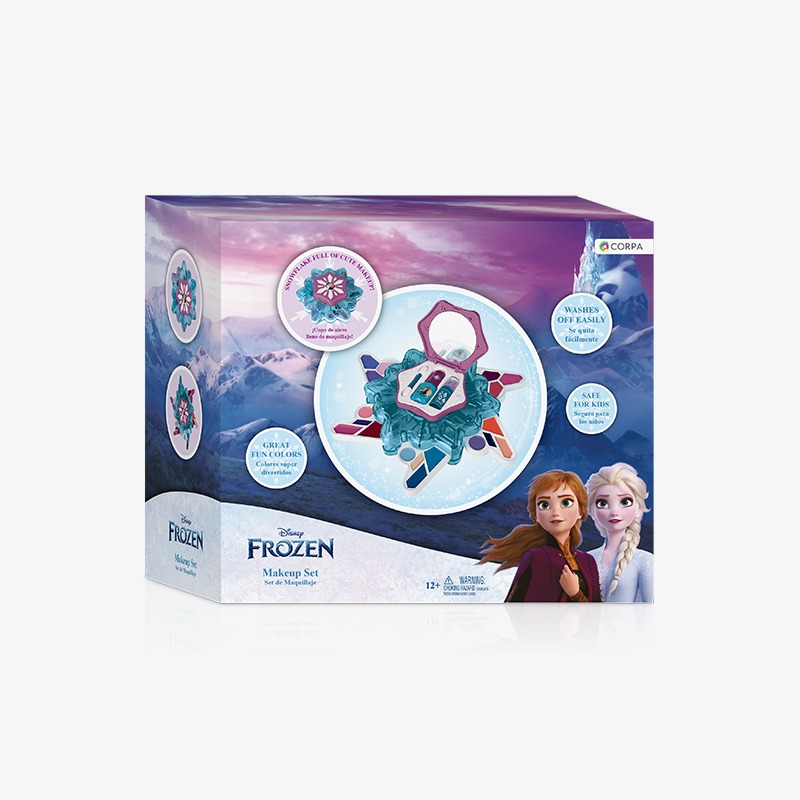 Copo de nieve con maquillaje Frozen