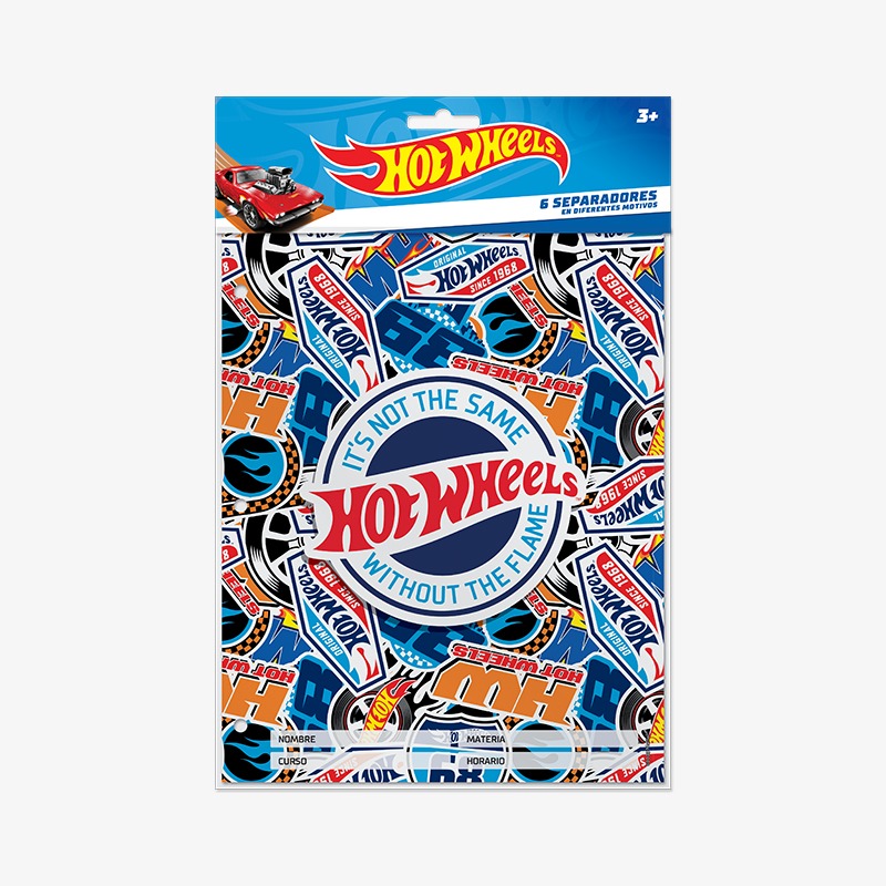 Separadores N°3 x 6 hojas Hot Wheels