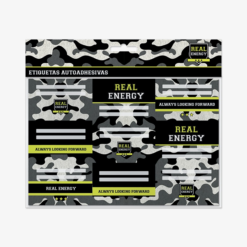 Etiquetas autoadhesivas x 9 Real Energy