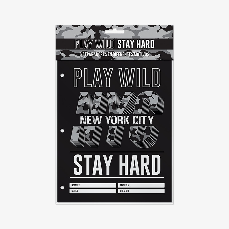 Separadores N°3 x 6 hojas Play Wild