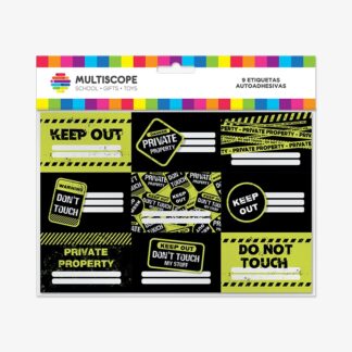 Etiquetas autoadhesivas x 9 Keep Out