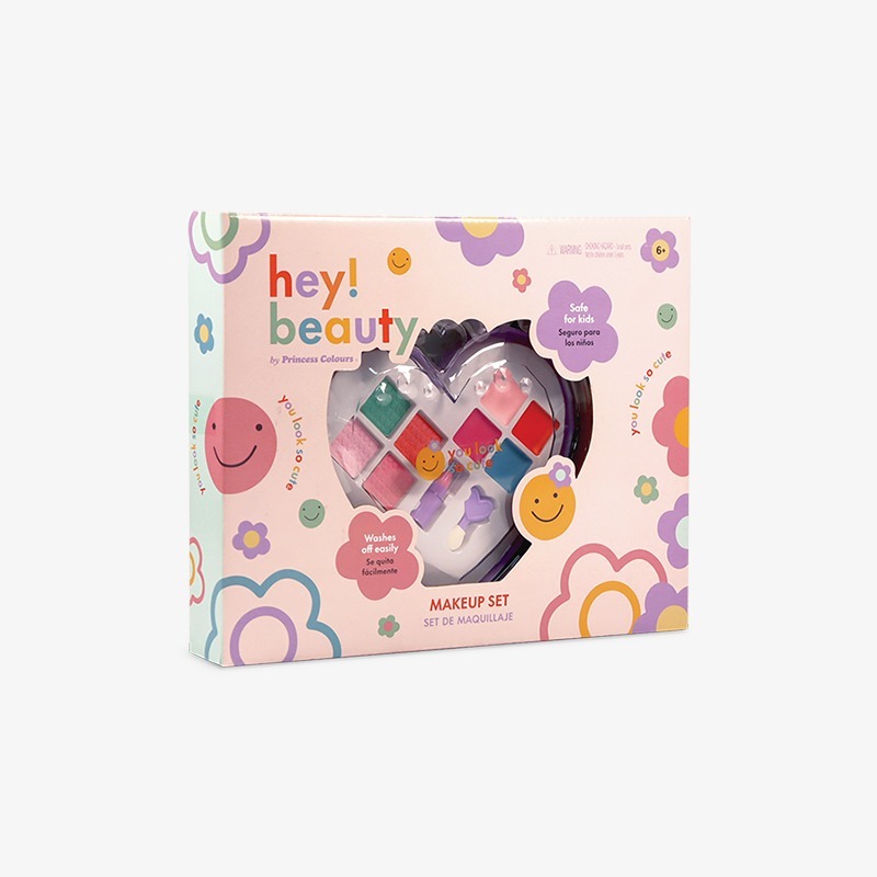Corazón facetado con maquillaje Hey! Beauty