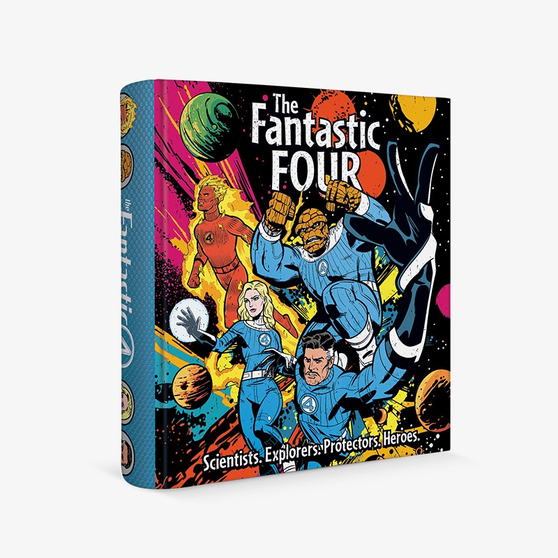 Carpeta 3 anillos cartoné con laca UV Los 4 Fantásticos