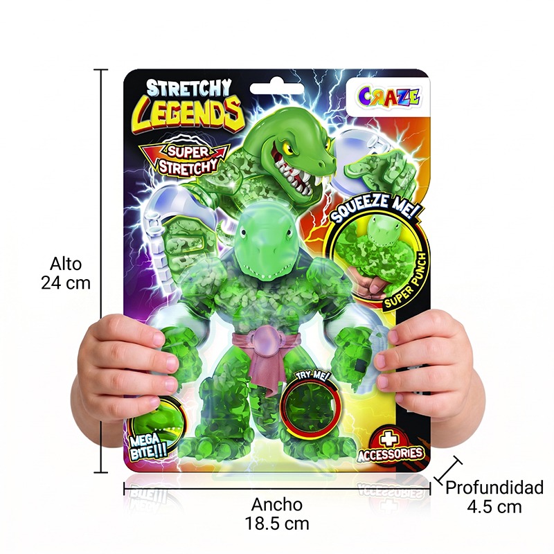 Stretchy Legends - Muñeco súper elástico "Megarex" - Image 8