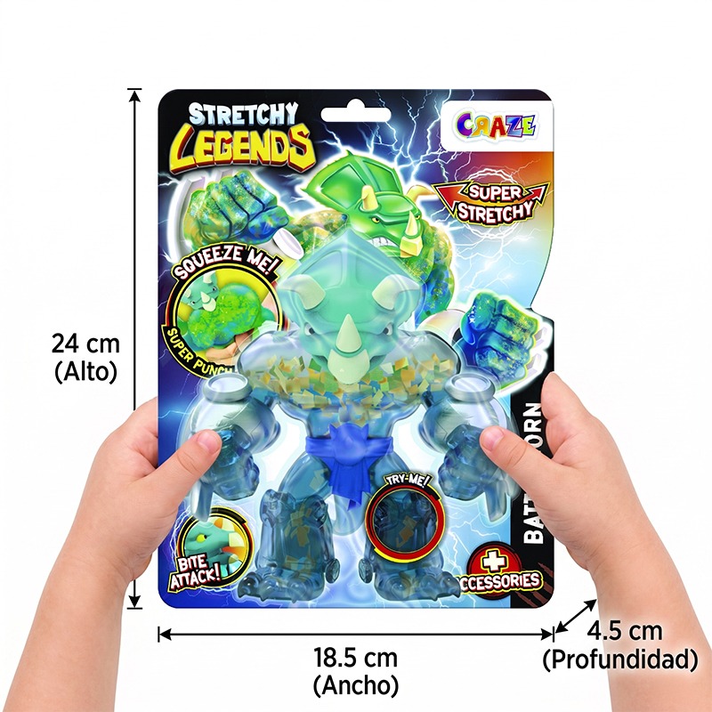 Stretchy Legends - Muñeco súper elástico "Battlehorn" - Image 8