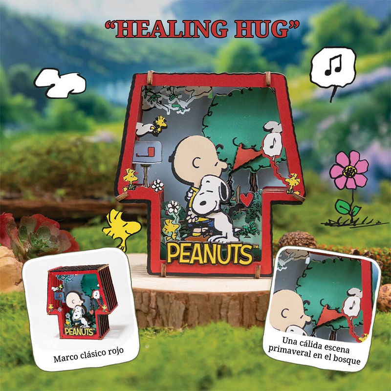 Teatro de madera para armar "Healing Hug" 24 pzas. Peanuts - Imagen 6
