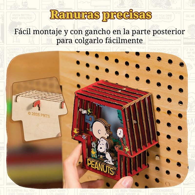 Teatro de madera para armar "Healing Hug" 24 pzas. Peanuts - Imagen 7