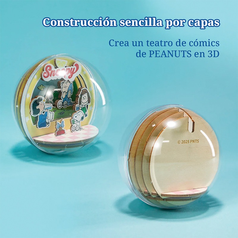 Bola de cristal de madera para armar "Night of Music" 27 pzas. Peanuts - Imagen 5