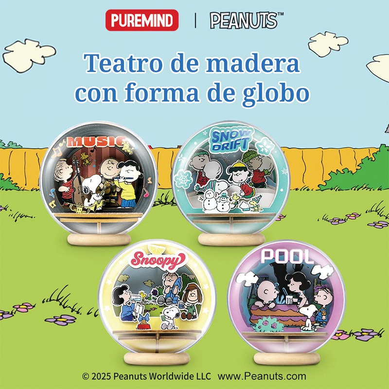 Bola de cristal de madera para armar "Night of Music" 27 pzas. Peanuts - Imagen 7