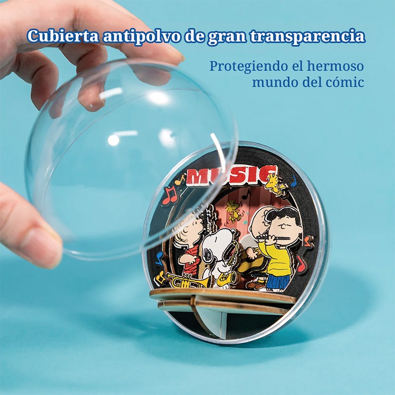 Bola de cristal de madera para armar "Picnic Party" 19 pzas. Peanuts - Imagen 4