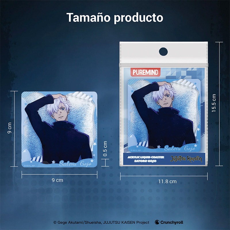Posavasos acrílico con líquido "Satoru Goju" Jujutsu Kaisen - Imagen 7