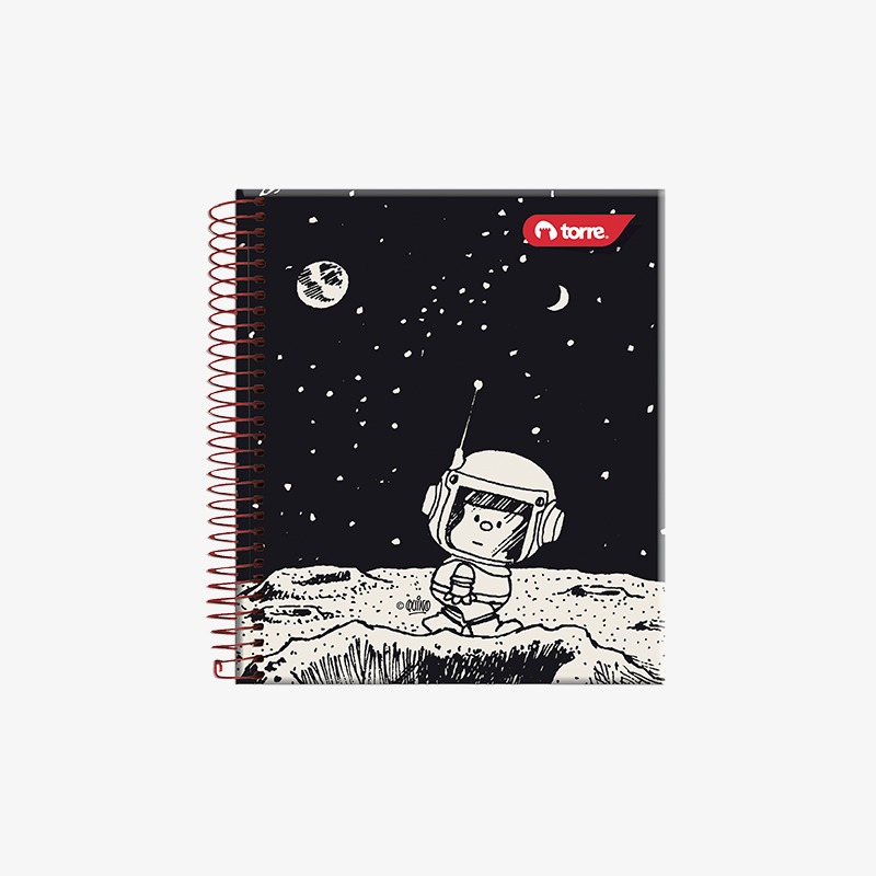 Cuaderno 15x12 cm tapa emplacada con espiral 90 hojas cuadriculadas 5mm Mafalda - Imagen 11