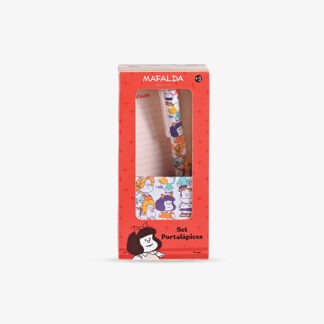 Set portalápices con anotador y bolígrafo retráctil Mafalda