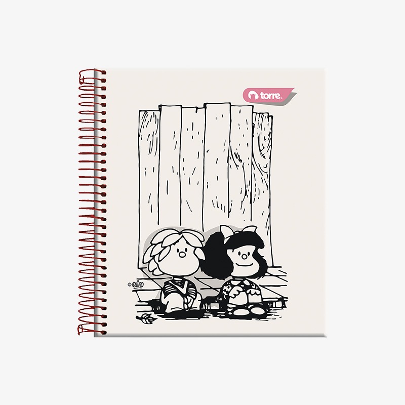 Cuaderno 21x17 cm tapa dura con espiral 120 hojas rayadas Mafalda - Imagen 4