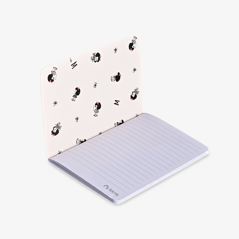 Set 3 libretas 15x10 cm tapa flexible 32 hojas rayadas Mafalda - Imagen 4