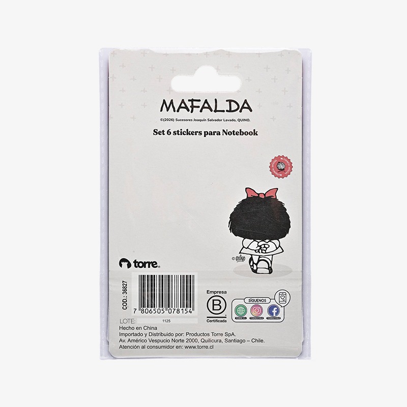 Stickers para notebook x 6 Mafalda - Imagen 2