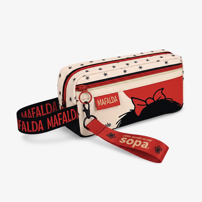 Canopla rectangular con bolsillo tela Mafalda